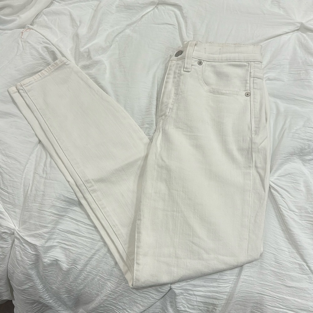 Madewell 9” high riser white skinny jeans - 27